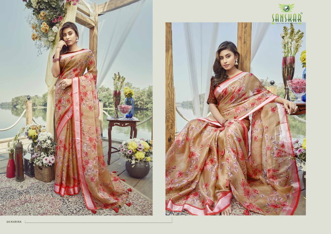 Sanskar Khushnuma New Exclusive Wear Designer Organza Net Saree Collection